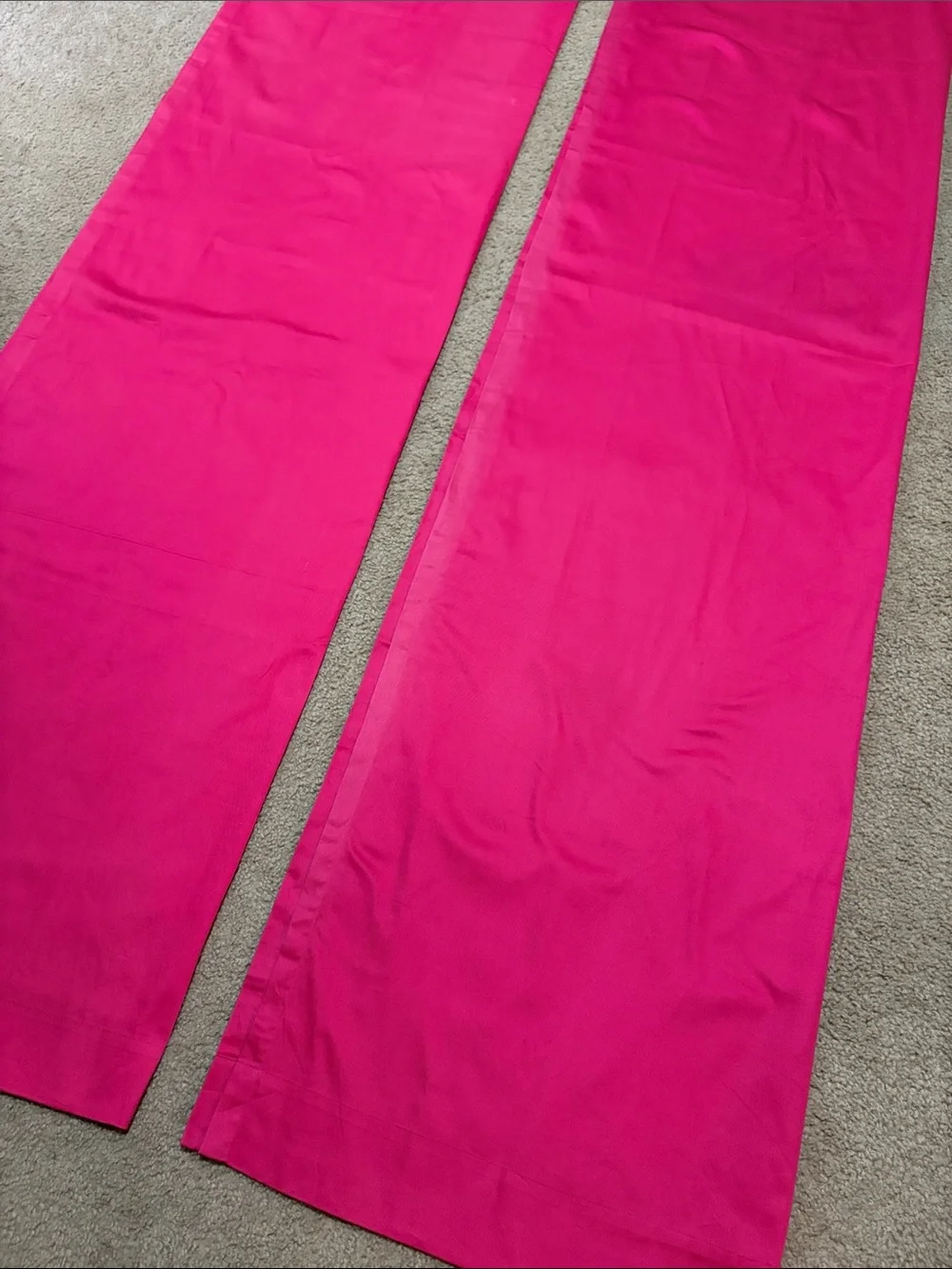 Wamsutta hot pink tab loop drape window panels (2 panels)